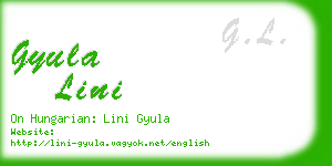 gyula lini business card